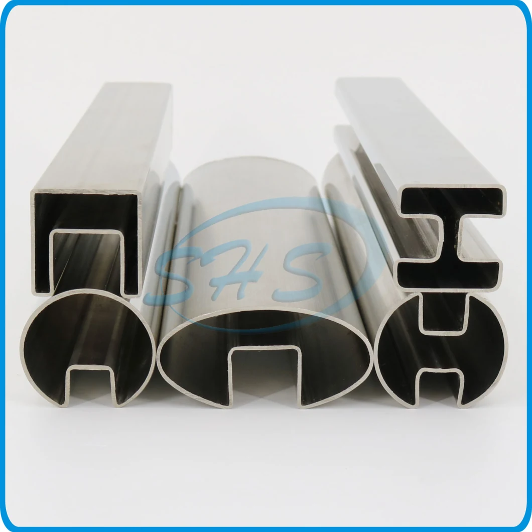 Stainless Steel Round Single Slotted Pipes (Tubes) for Handrail